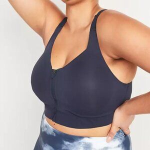 Old Navy High-Support PowerSoft Zip-Front Sports Bra 40DD
